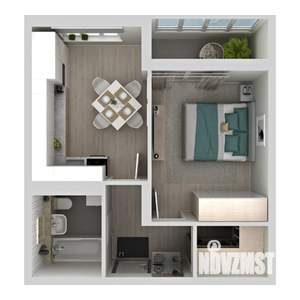 1-к квартира, вторичка, 38м2, 12/24 этаж