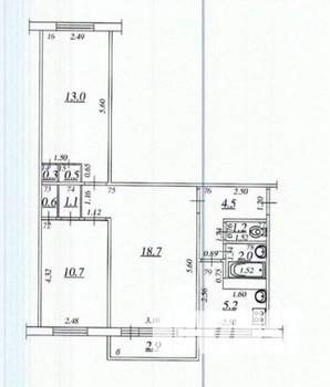 3-к квартира, вторичка, 60м2, 2/5 этаж