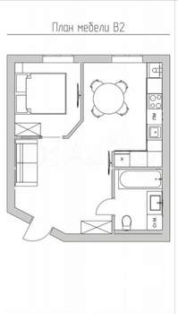 1-к квартира, вторичка, 37м2, 2/3 этаж