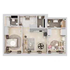 2-к квартира, вторичка, 67м2, 10/22 этаж