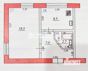 1-к квартира, вторичка, 37м2, 2/4 этаж