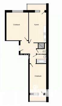 2-к квартира, вторичка, 73м2, 14/25 этаж