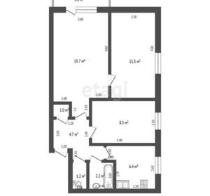 3-к квартира, вторичка, 52м2, 5/5 этаж