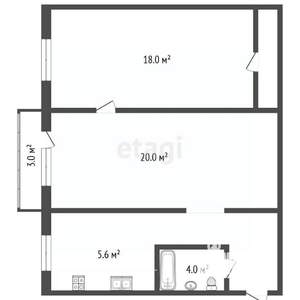 2-к квартира, вторичка, 45м2, 4/5 этаж