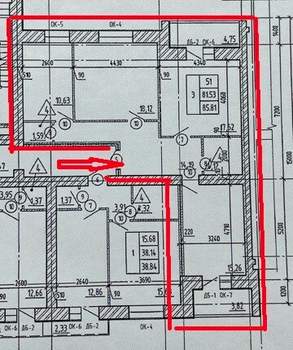 3-к квартира, вторичка, 80м2, 2/15 этаж
