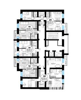 1-к квартира, вторичка, 36м2, 12/18 этаж