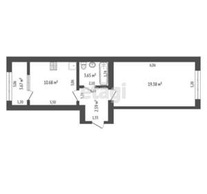 2-к квартира, вторичка, 42м2, 3/17 этаж