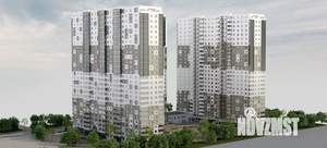 2-к квартира, строящийся дом, 77м2, 14/27 этаж