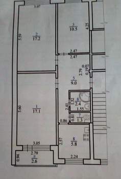 3-к квартира, вторичка, 63м2, 2/5 этаж