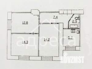 3-к квартира, вторичка, 57м2, 1/3 этаж