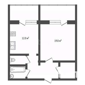 1-к квартира, вторичка, 45м2, 4/17 этаж