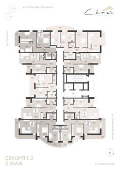2-к квартира, вторичка, 71м2, 2/18 этаж