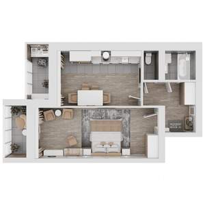 1-к квартира, вторичка, 56м2, 7/8 этаж