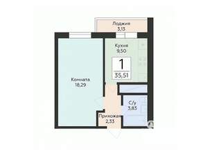 1-к квартира, вторичка, 36м2, 8/24 этаж