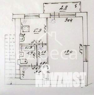 1-к квартира, вторичка, 32м2, 3/5 этаж