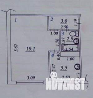 1-к квартира, вторичка, 30м2, 1/5 этаж