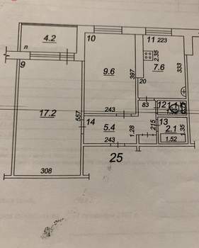 2-к квартира, вторичка, 43м2, 6/9 этаж