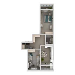 2-к квартира, вторичка, 62м2, 1/24 этаж