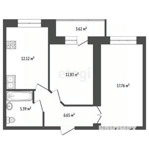 2-к квартира, вторичка, 56м2, 11/16 этаж