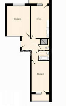 2-к квартира, вторичка, 73м2, 14/25 этаж