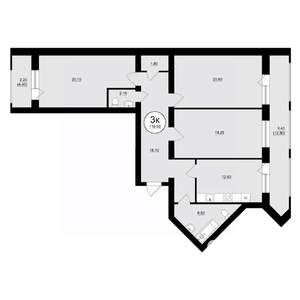 3-к квартира, вторичка, 110м2, 3/8 этаж