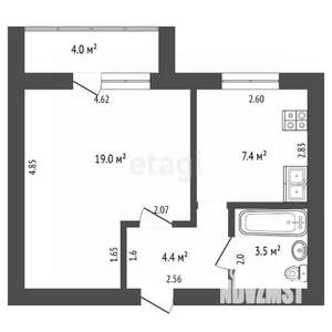 1-к квартира, вторичка, 34м2, 5/5 этаж