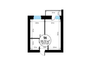 1-к квартира, вторичка, 39м2, 10/18 этаж