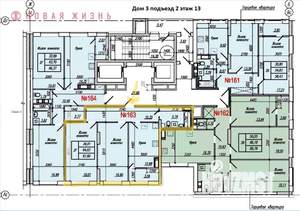 2-к квартира, сданный дом, 68м2, 13/21 этаж