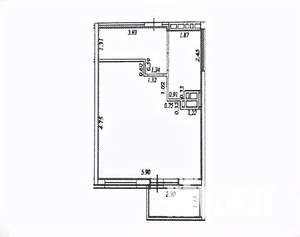 Студия квартира, вторичка, 35м2, 8/25 этаж
