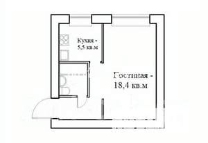 1-к квартира, вторичка, 30м2, 5/5 этаж