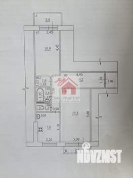 2-к квартира, вторичка, 50м2, 2/9 этаж