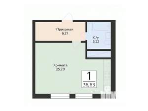 Студия квартира, вторичка, 39м2, 1/24 этаж