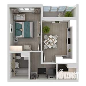 1-к квартира, вторичка, 38м2, 16/24 этаж