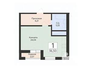 Студия квартира, вторичка, 36м2, 3/24 этаж