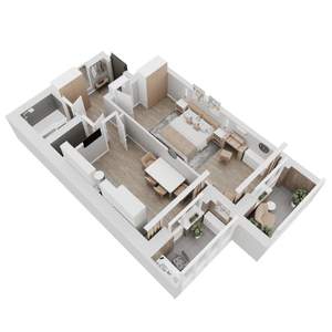 1-к квартира, вторичка, 56м2, 6/8 этаж