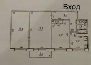 2-к квартира, вторичка, 56м2, 4/5 этаж