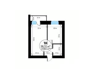 1-к квартира, вторичка, 39м2, 18/18 этаж