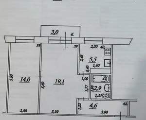 2-к квартира, вторичка, 46м2, 2/5 этаж