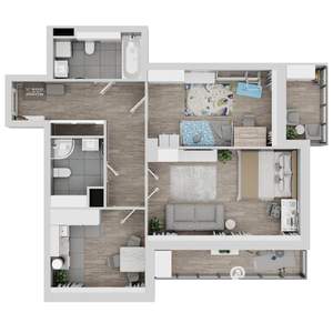 2-к квартира, вторичка, 76м2, 8/22 этаж