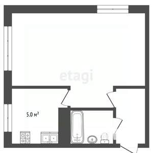 1-к квартира, вторичка, 31м2, 1/5 этаж