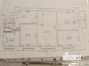 3-к квартира, вторичка, 61м2, 4/5 этаж