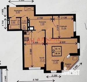 2-к квартира, вторичка, 64м2, 14/24 этаж