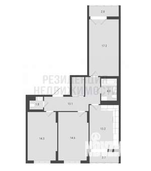 3-к квартира, вторичка, 81м2, 23/24 этаж