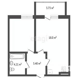 2-к квартира, вторичка, 43м2, 13/25 этаж