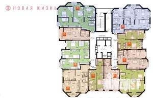 2-к квартира, строящийся дом, 64м2, 9/23 этаж