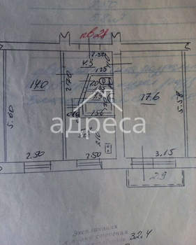 2-к квартира, вторичка, 45м2, 3/5 этаж
