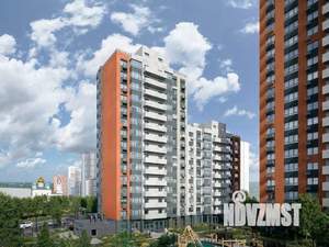 2-к квартира, строящийся дом, 52м2, 8/15 этаж