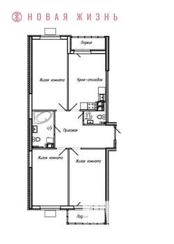 3-к квартира, вторичка, 94м2, 15/19 этаж